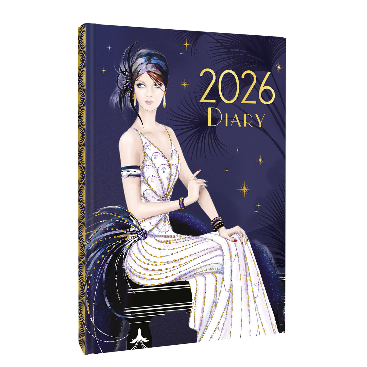 Claire Coxon Art Deco 2026 A5 Weekly Diary – Hardback Week-to-View Planner with Elegant Illustrations