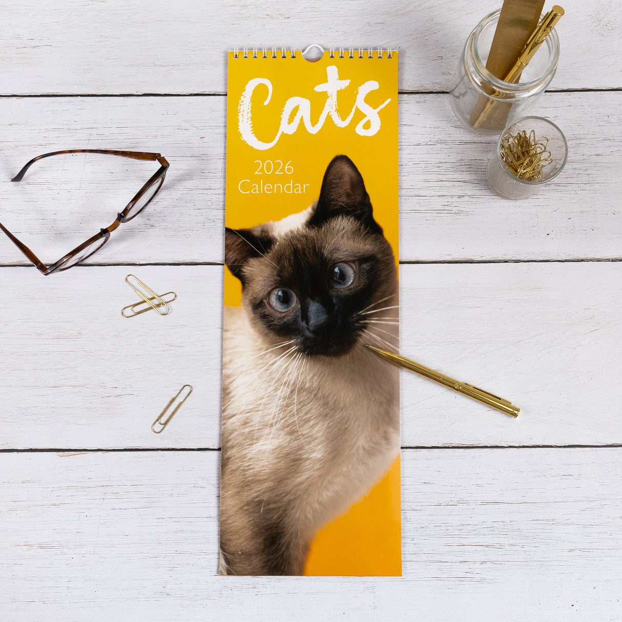 Cats Slim 2026 Wall Calendar