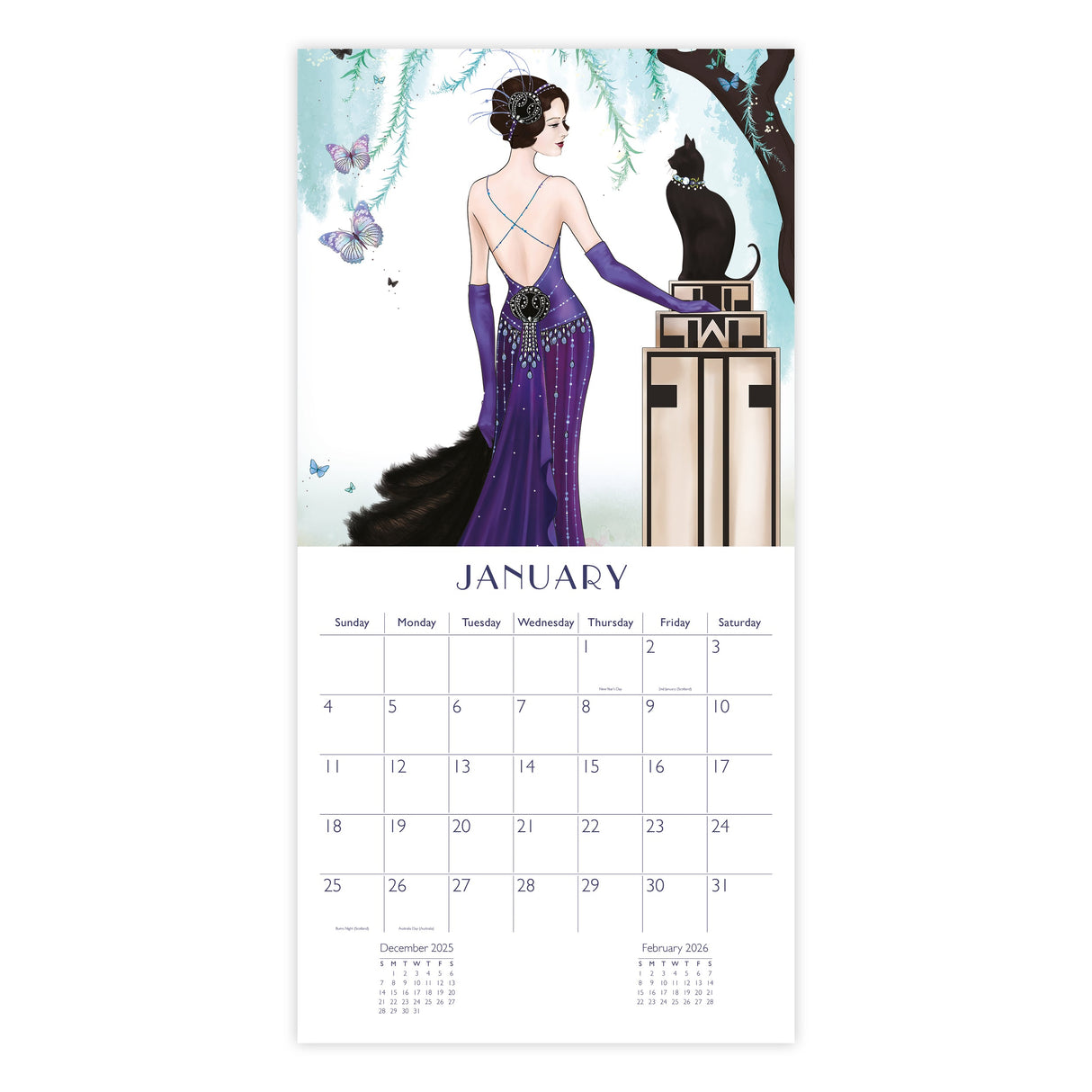 Claire Coxon Art Deco 2026 Wall Calendar
