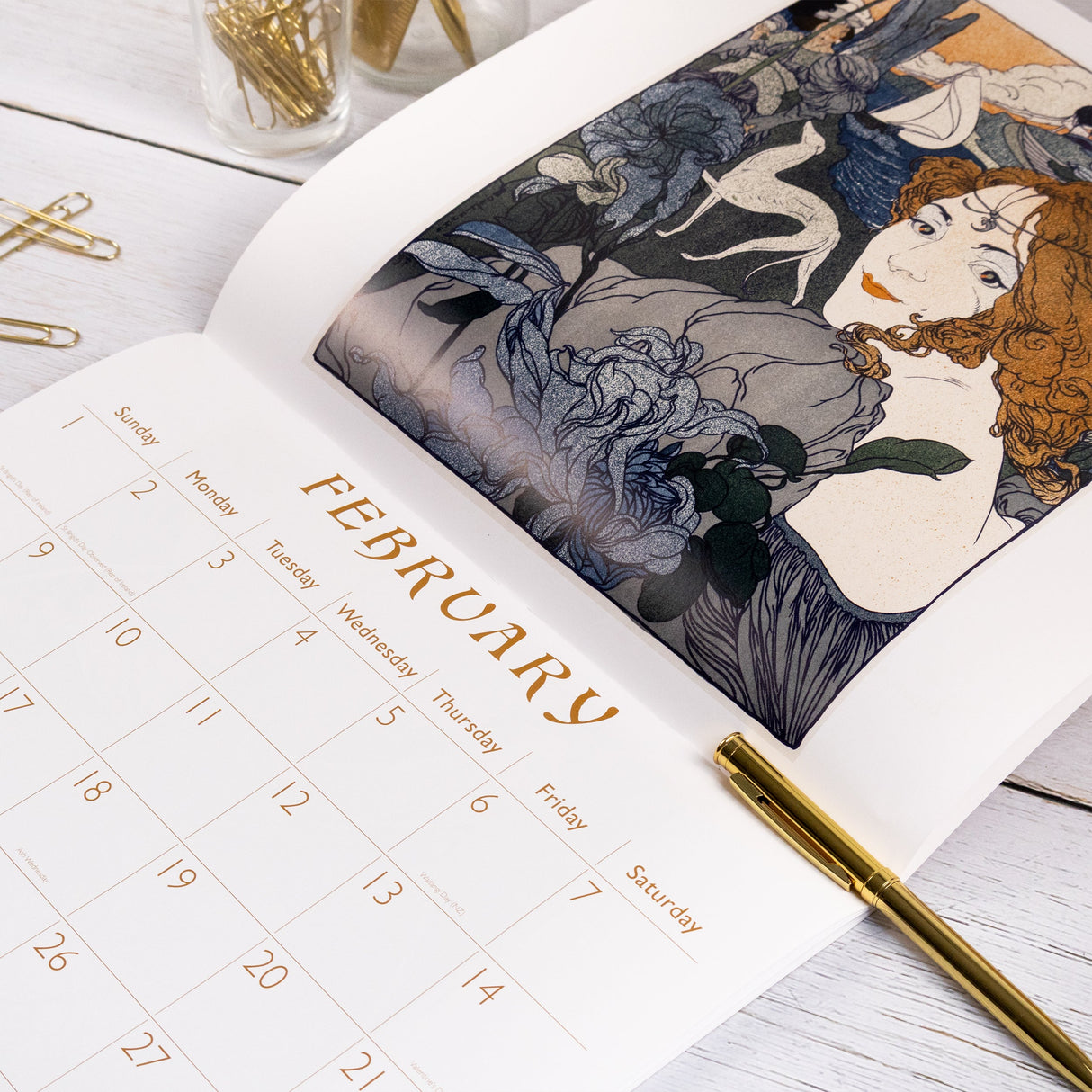Art Nouveau 2026 Wall Calendar
