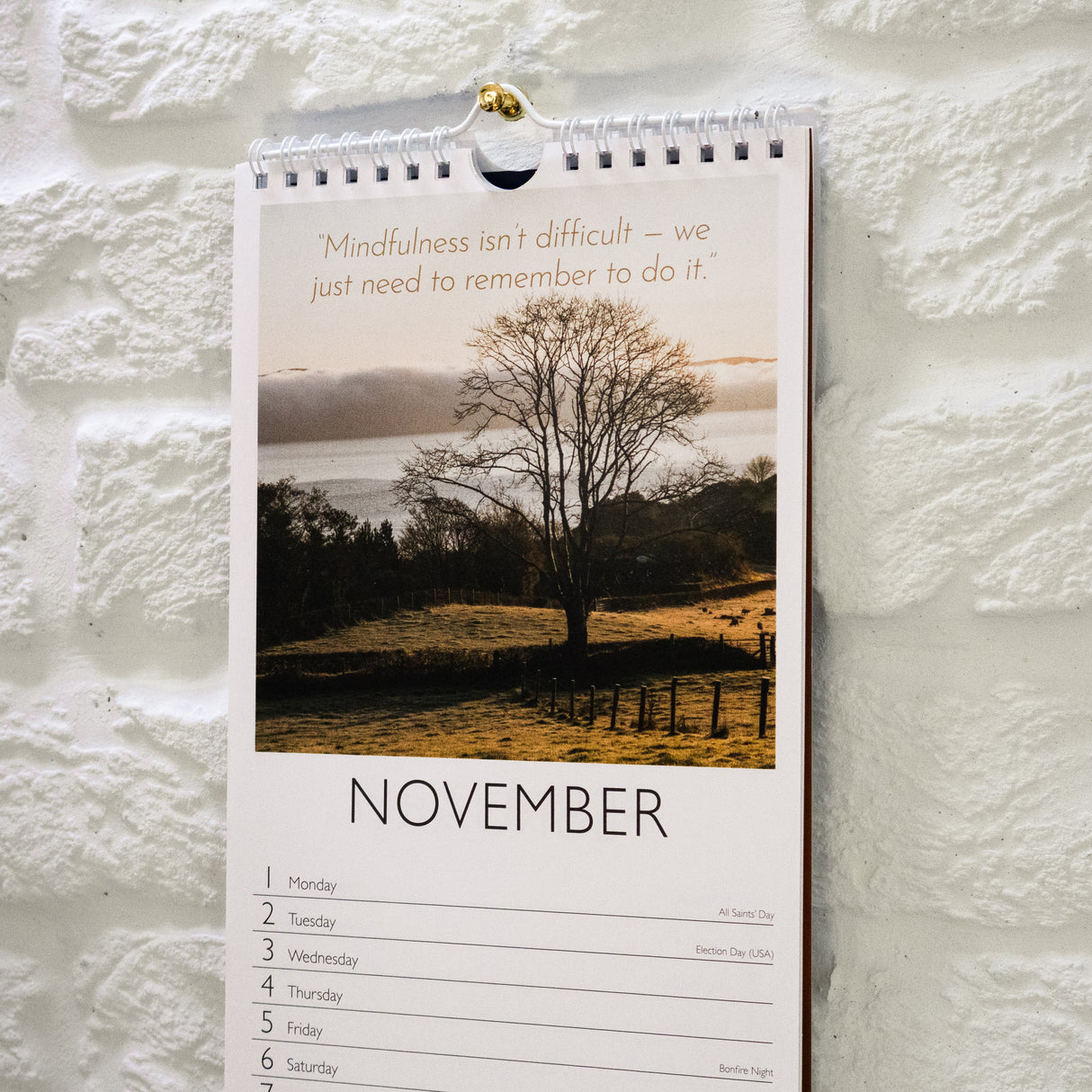 Mindfulness Slim Wall Calendar 2027