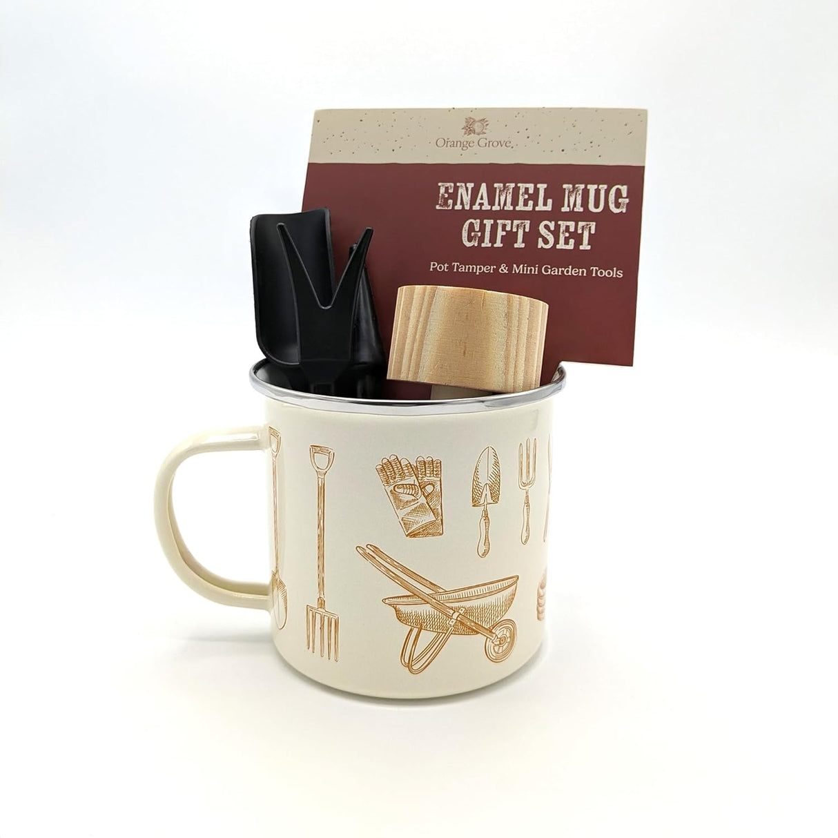 Orange Grove Mini Garden Tools and Enamel Mug