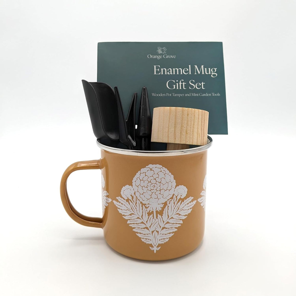 Orange Grove Mini Garden Tools and Enamel Mug