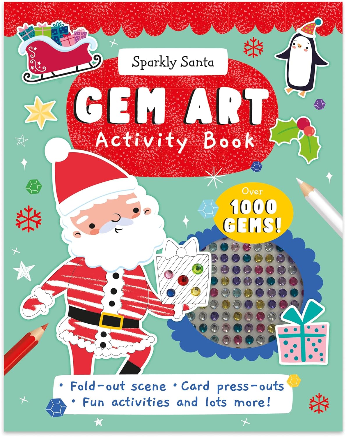 Sparkly Santa - Gem Art Activity Book