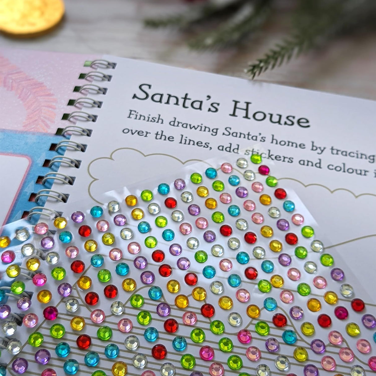Sparkly Santa - Gem Art Activity Book
