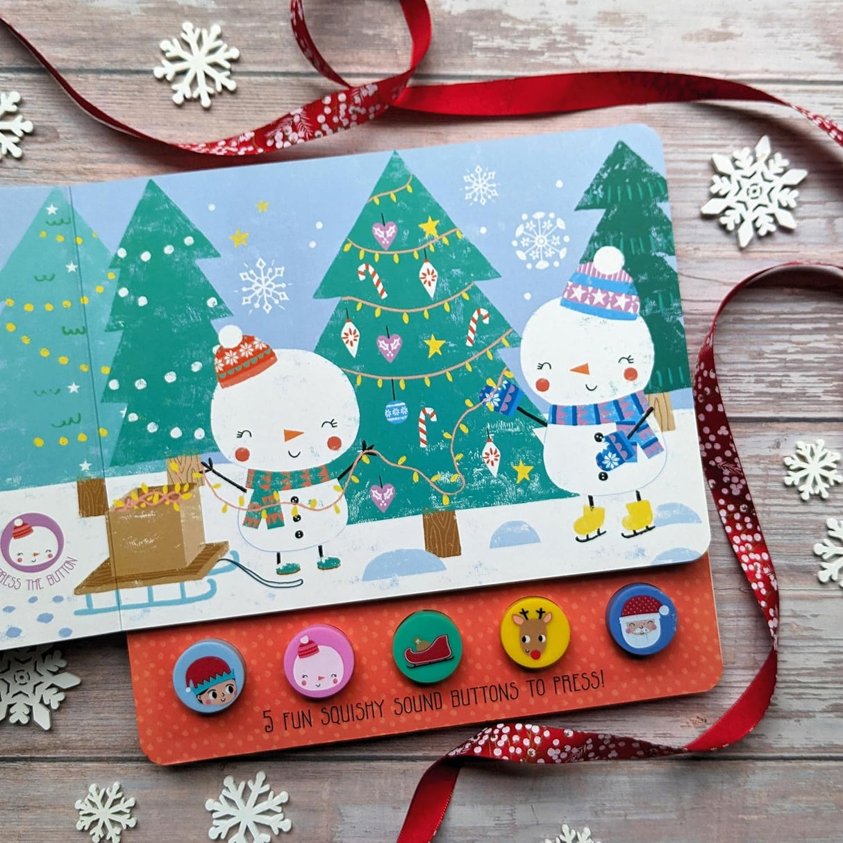 The Countdown to Christmas - Children's 5 Button Squishy Sound Book