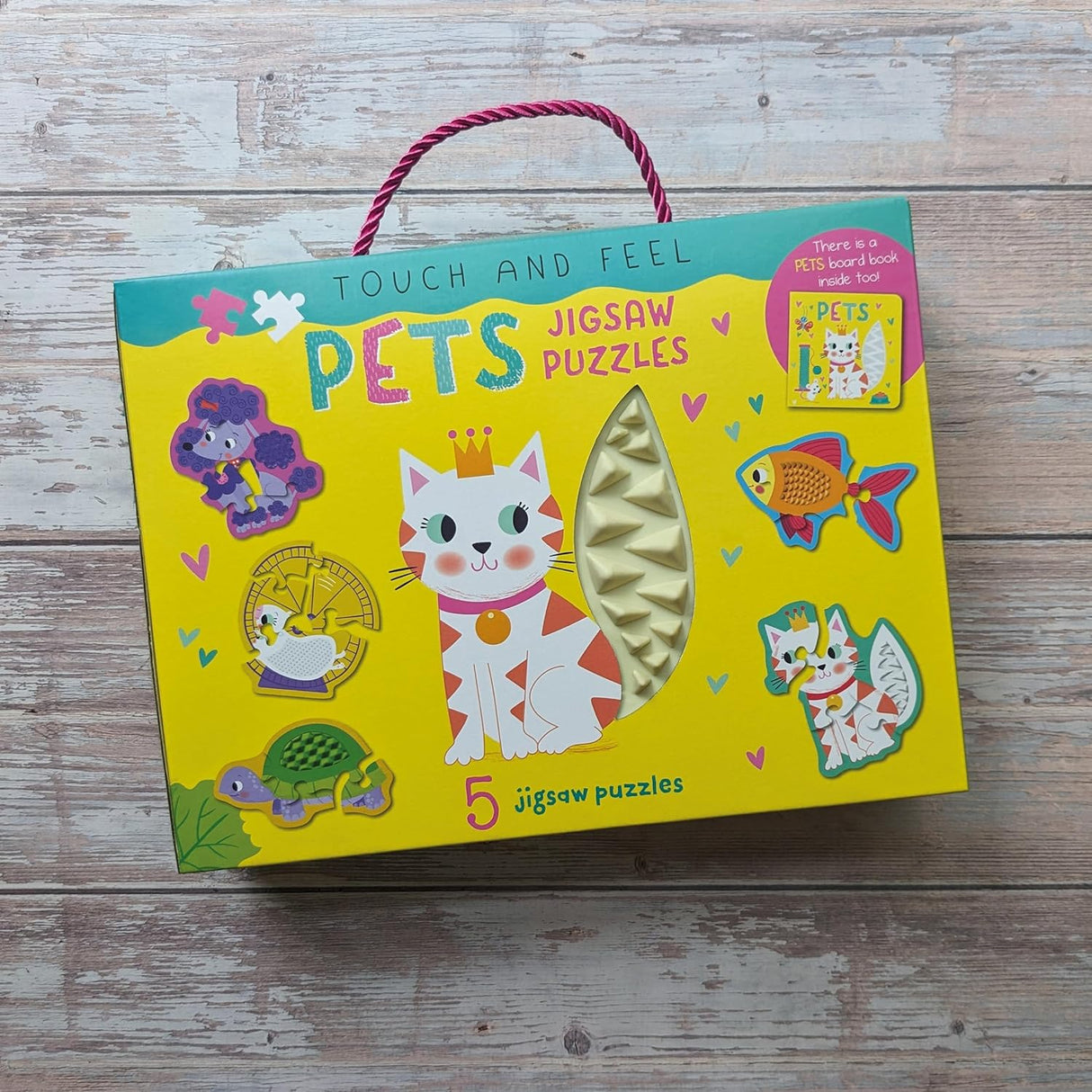 Touch and Feel Puzzle and Board Book Set - Pets - Tactile Fun For Children