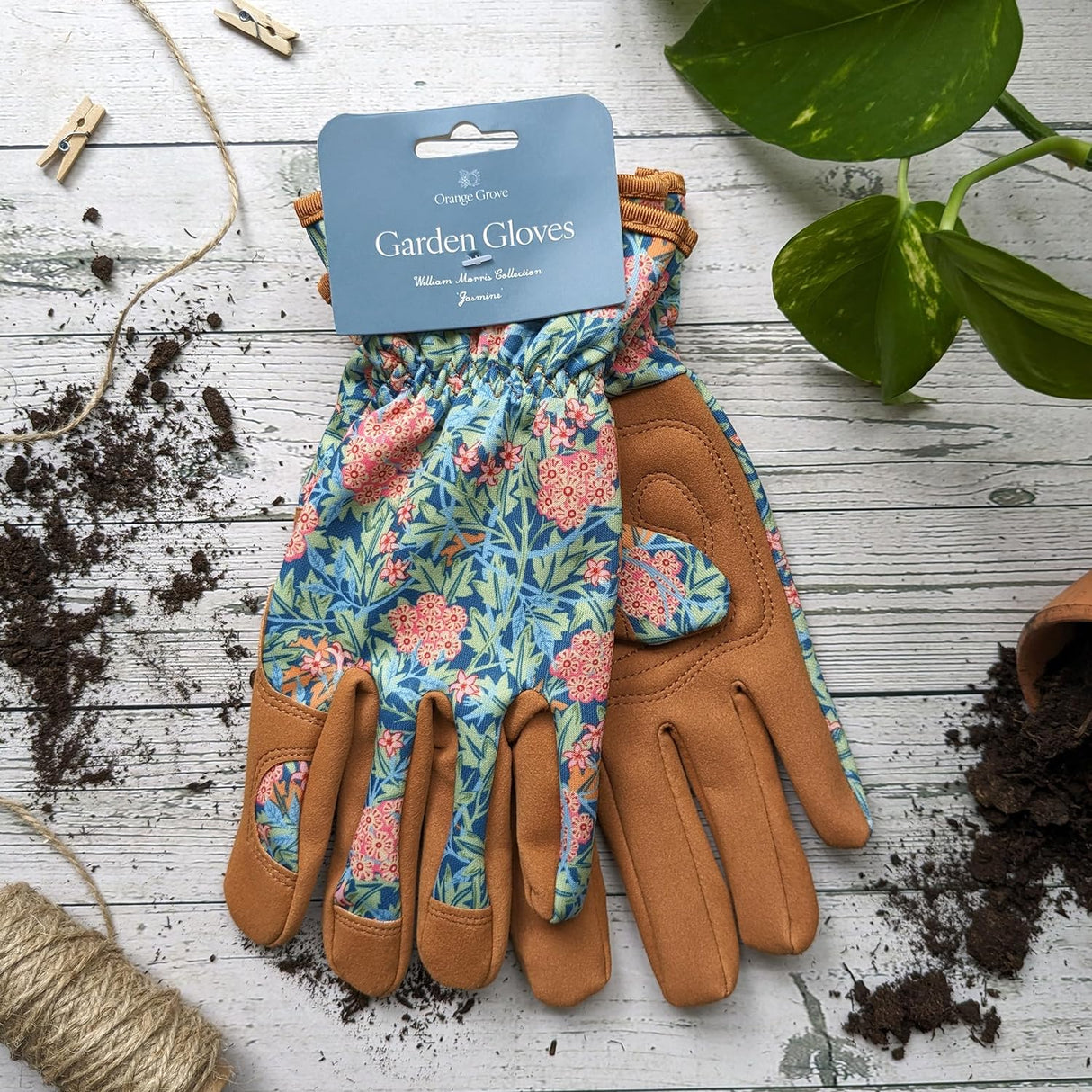 Orange Grove Outdoor Gardening Gloves - William Morris Design