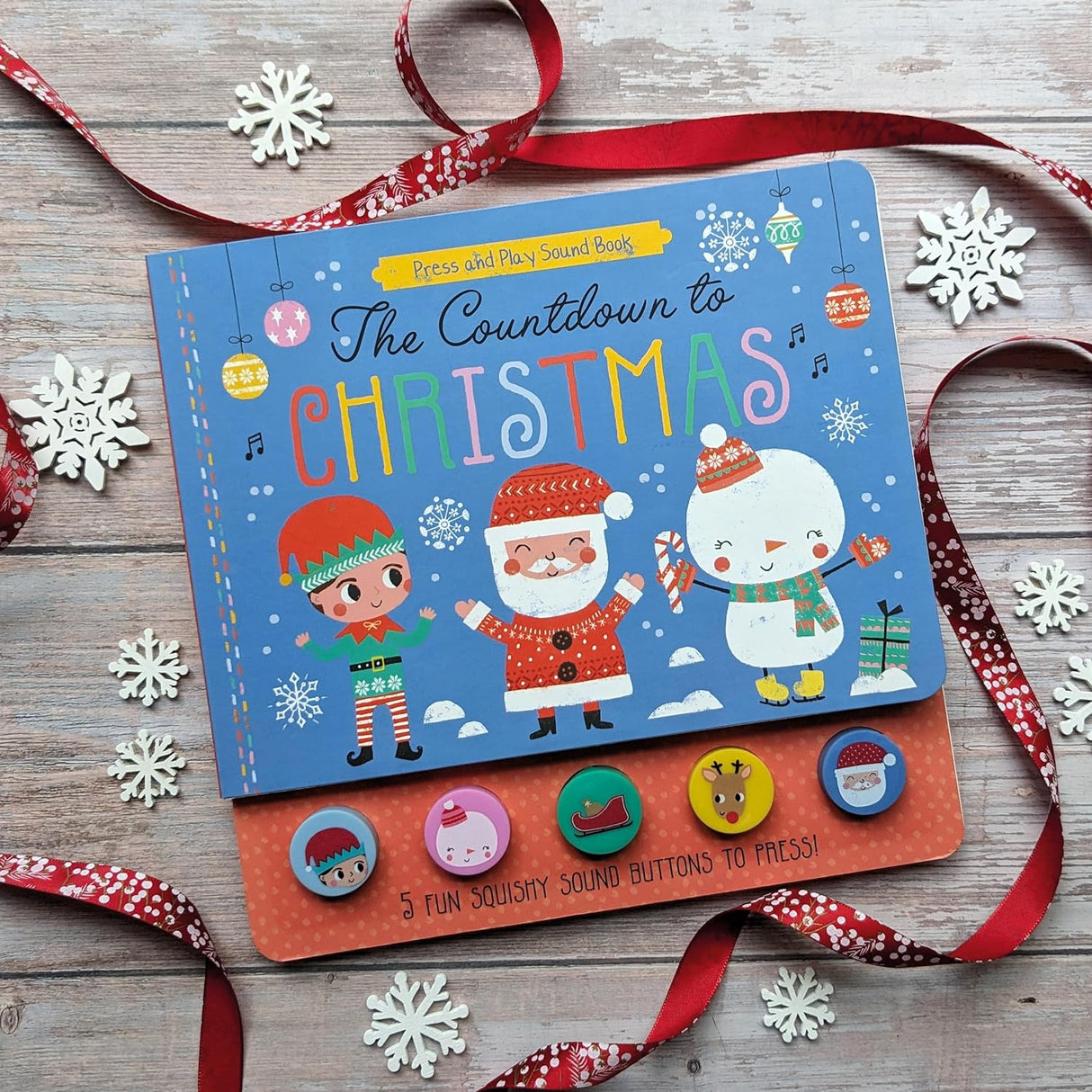 The Countdown to Christmas - Children's 5 Button Squishy Sound Book