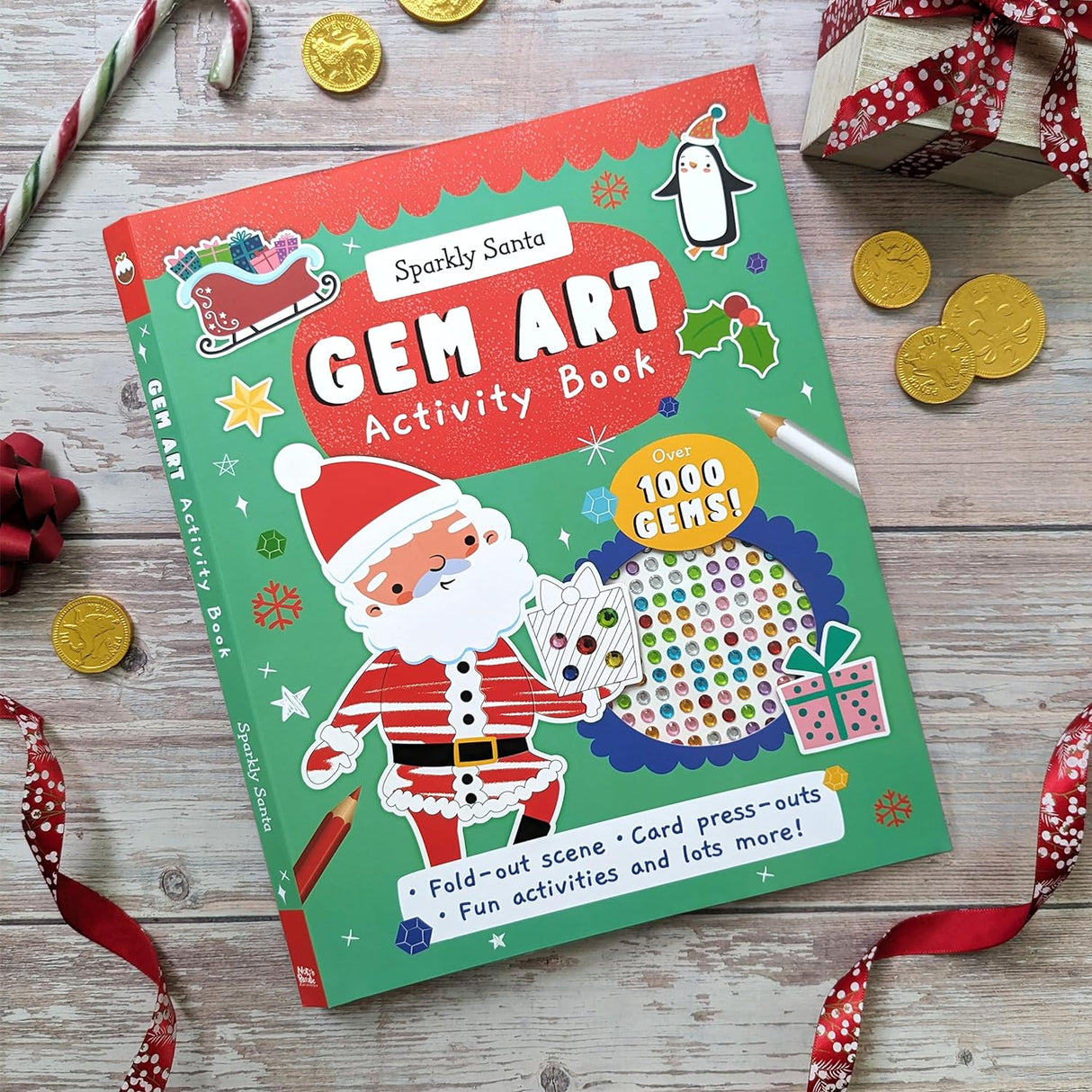 Sparkly Santa - Gem Art Activity Book