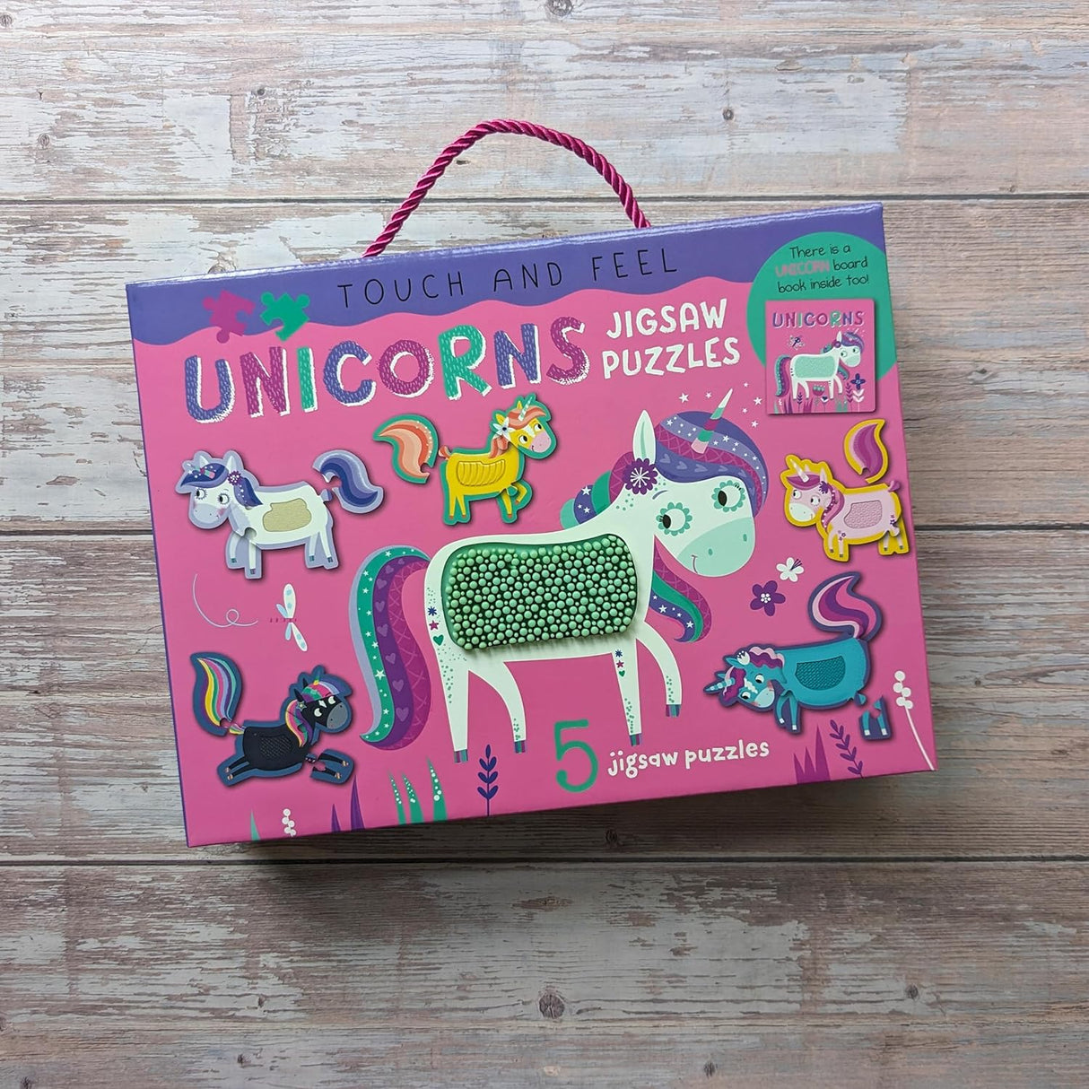 Touch and Feel Puzzle and Board Book Set - Unicorns - Tactile Fun For Children