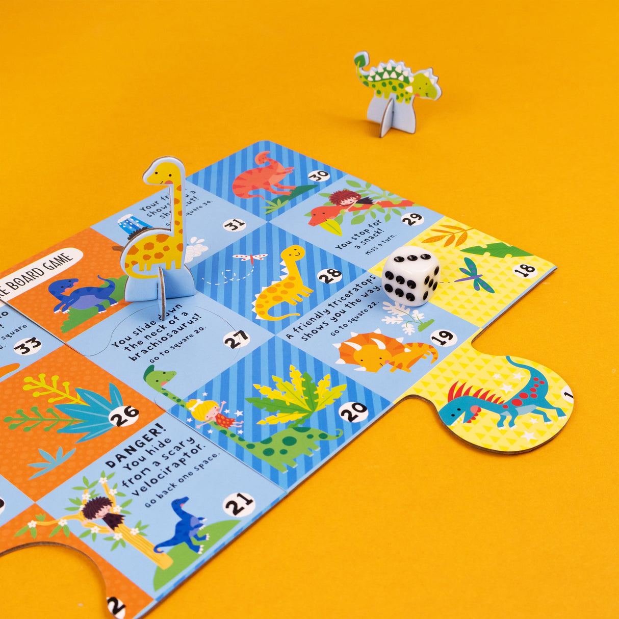 Dinosaur Board Game Set - Includes 2 Games and Activity Book