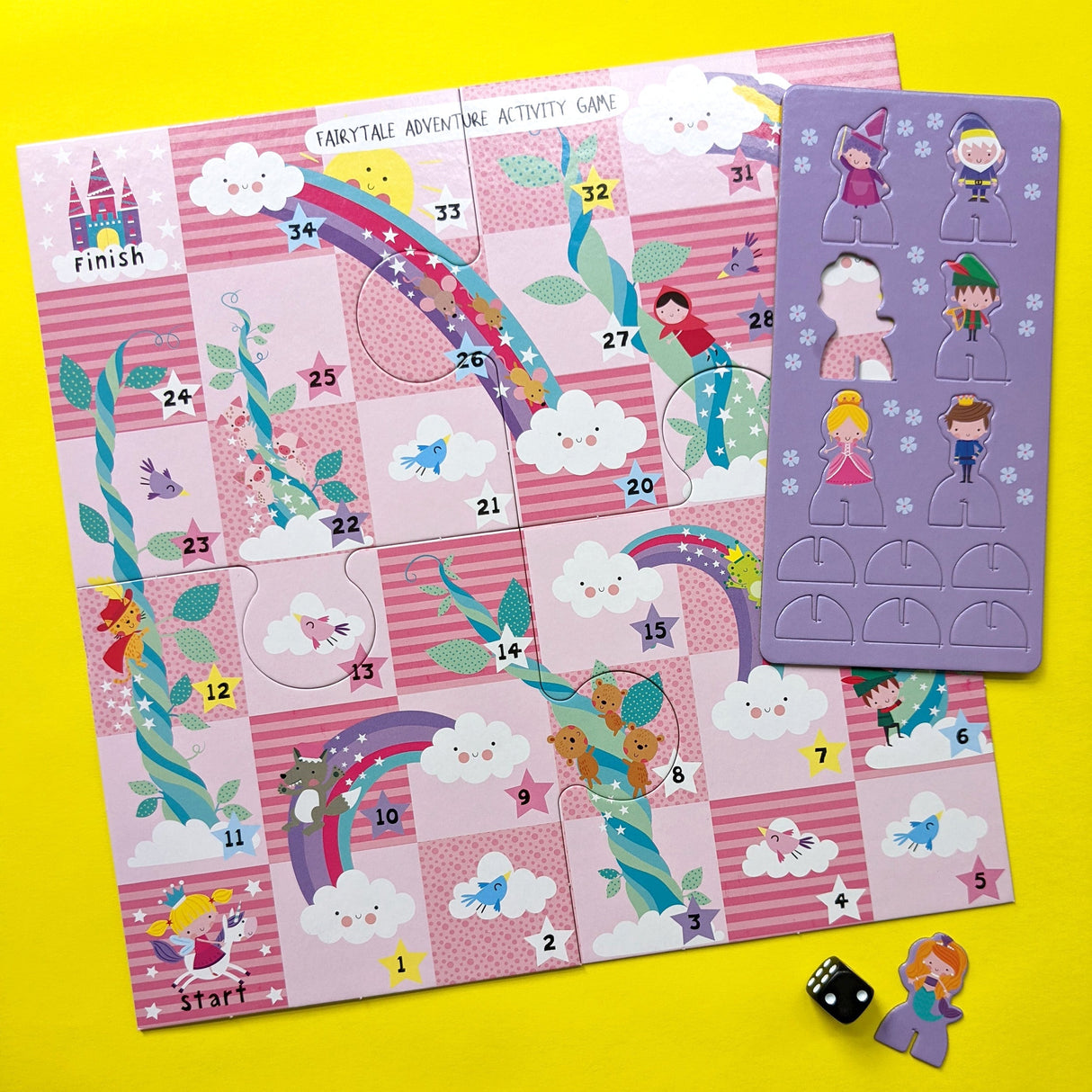 Fairy Tales Board Game Set - Includes 2 Games and Activity Book