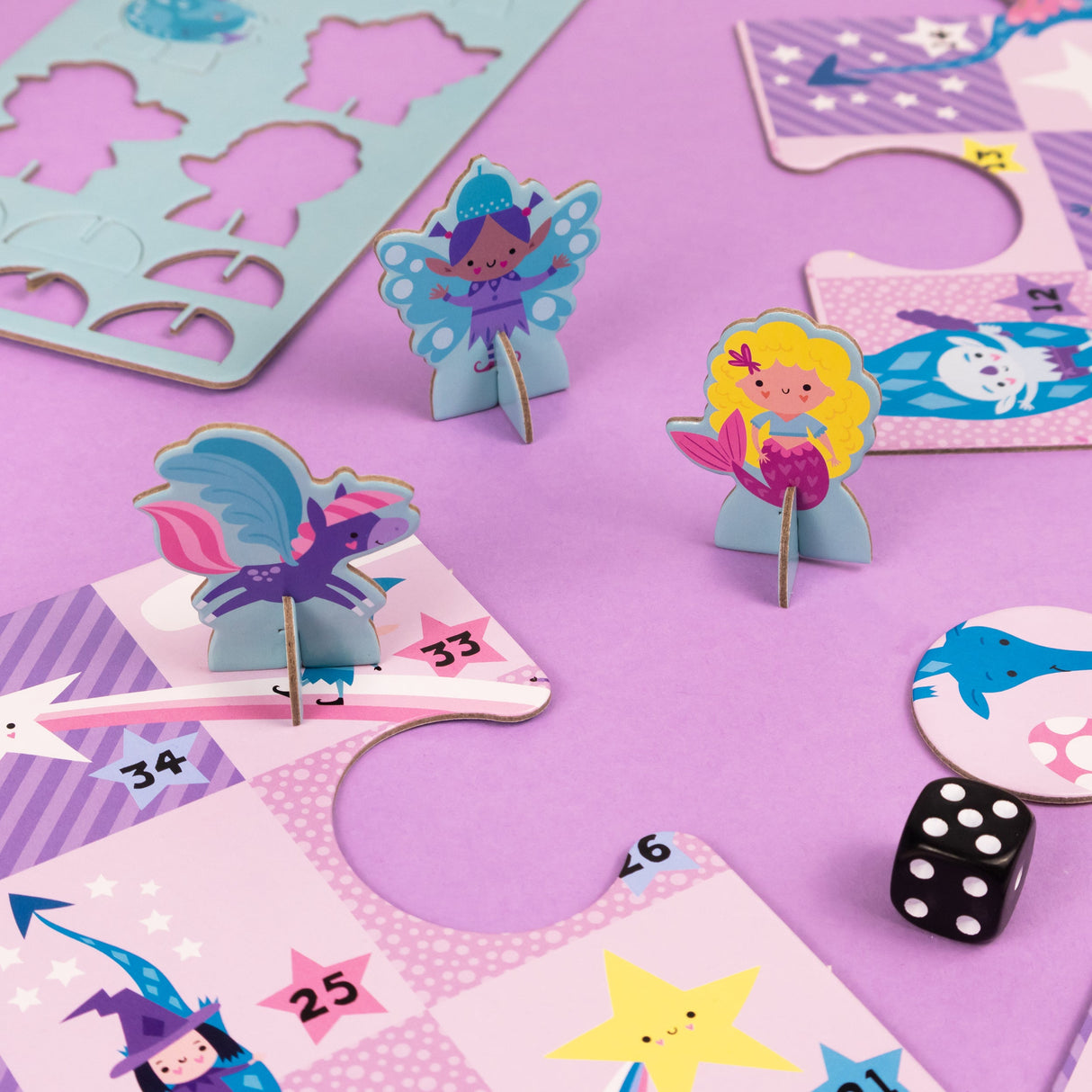 Magical Creatures Board Game Set - Includes 2 Games and Activity Book