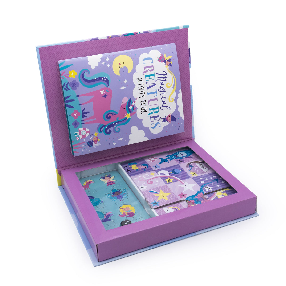 Magical Creatures Board Game Set - Includes 2 Games and Activity Book