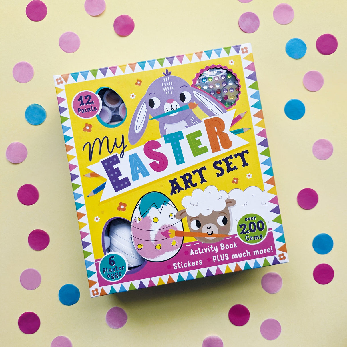 My Easter Art Set – Children’s Activity Set with Paints, Stickers and Plaster Eggs