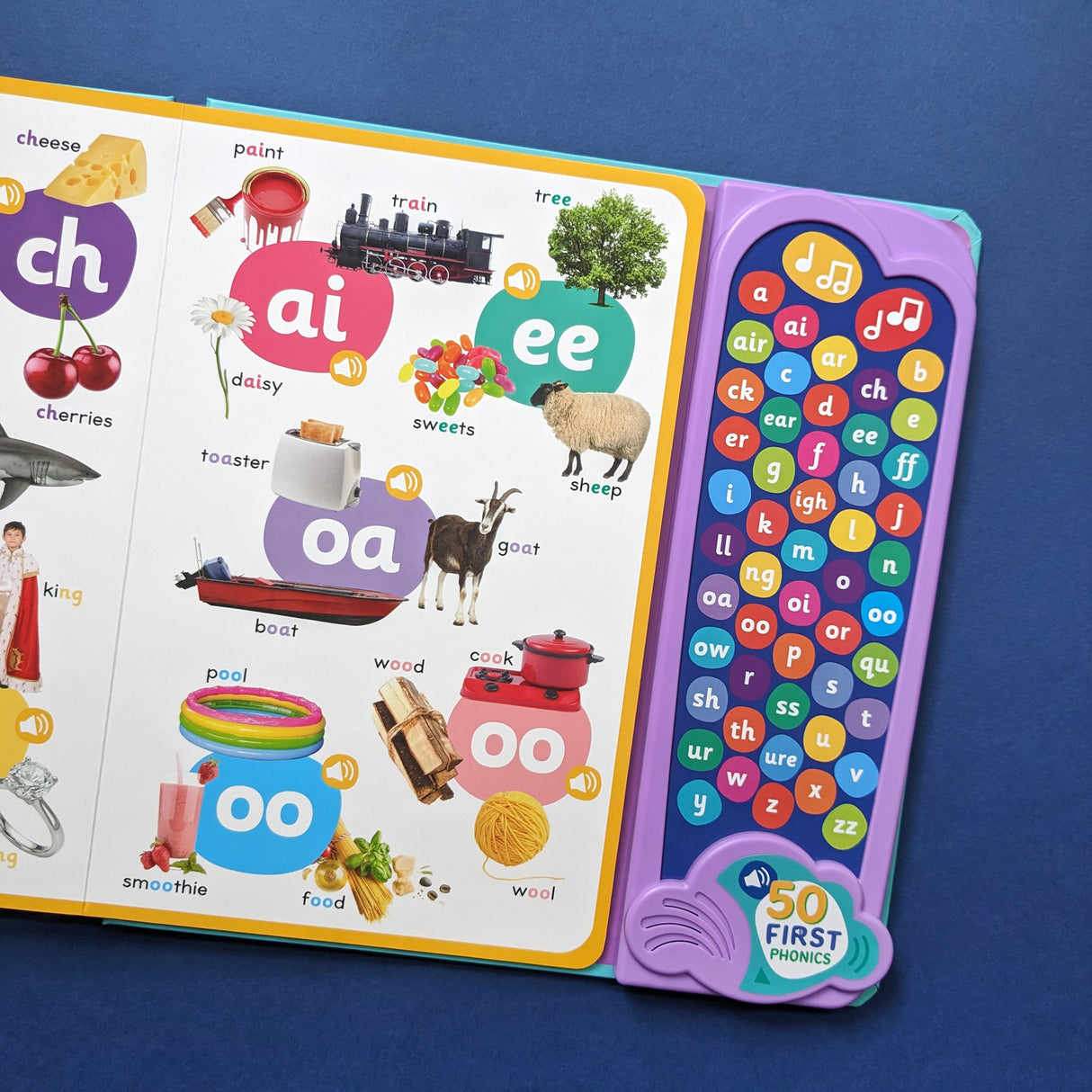 50 First Phonics - Children's 50 Button Sound Book
