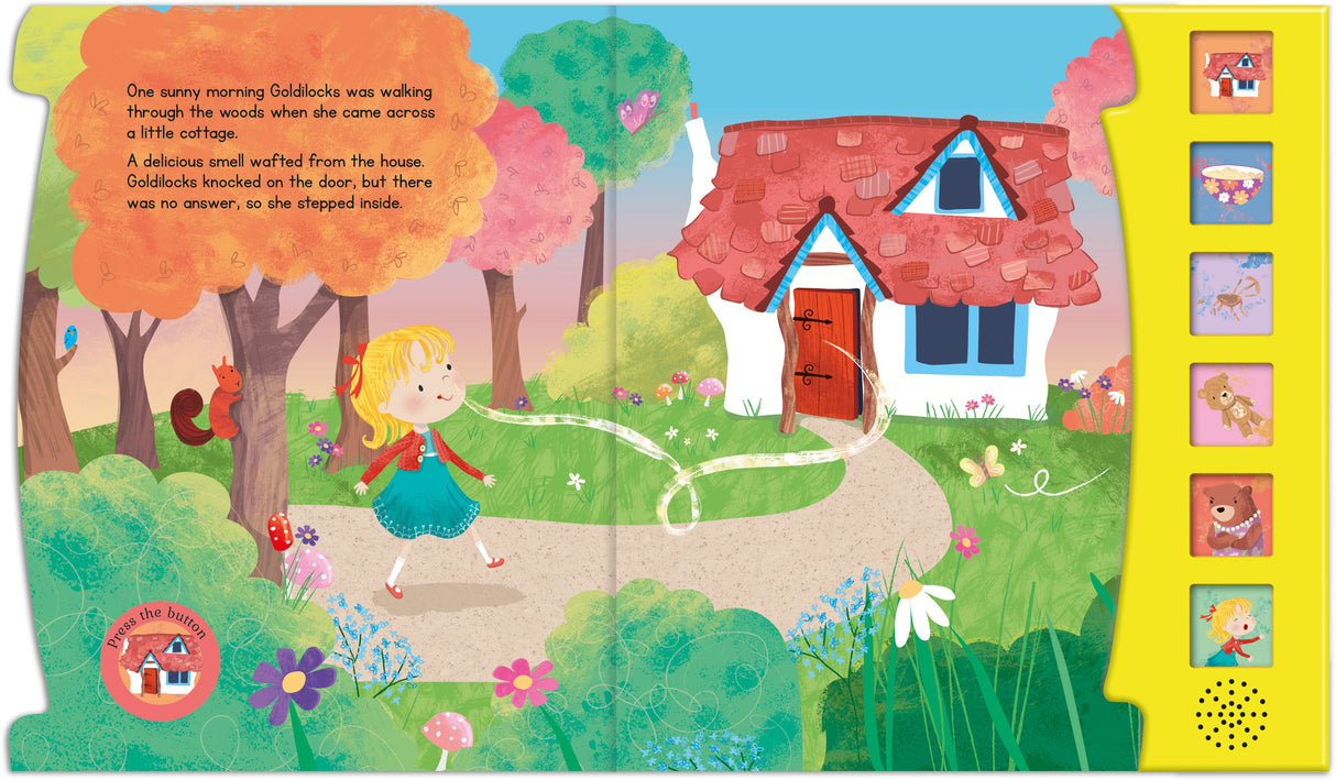 Goldilocks And The Three Bears Fairy Tale Sound Book - 6 Enchanting Sound Buttons To Press And Play