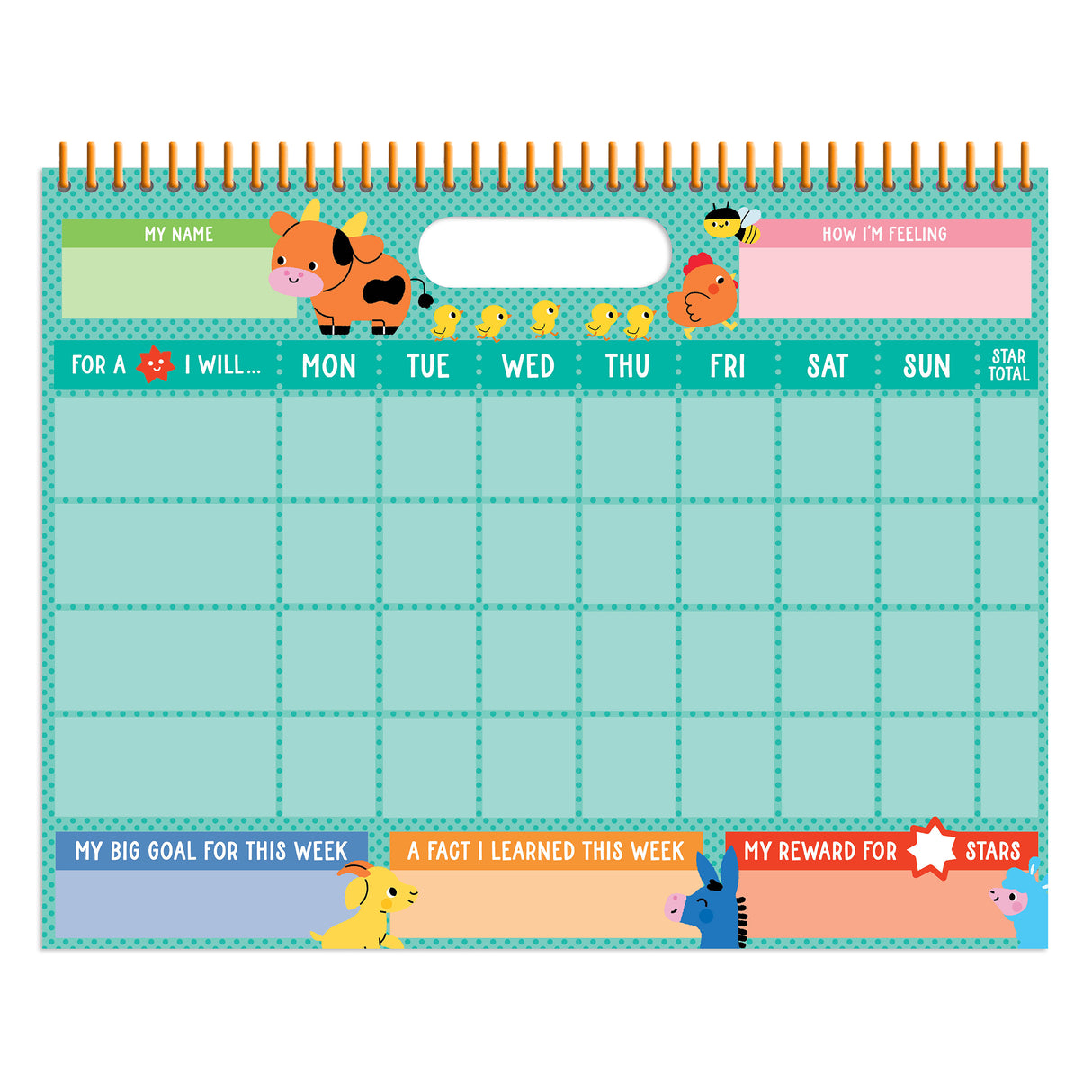 My Daily Sticker Reward Chart - Animals
