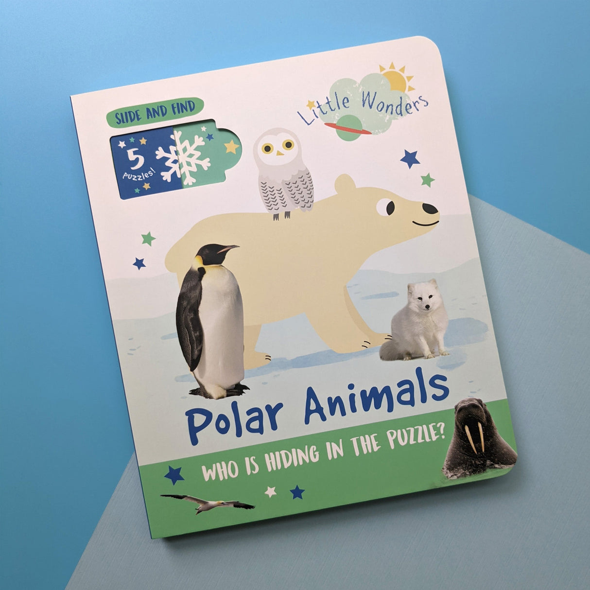 Polar Animals: Who is Hiding in the Puzzle? - Children’s Puzzle Slider Book