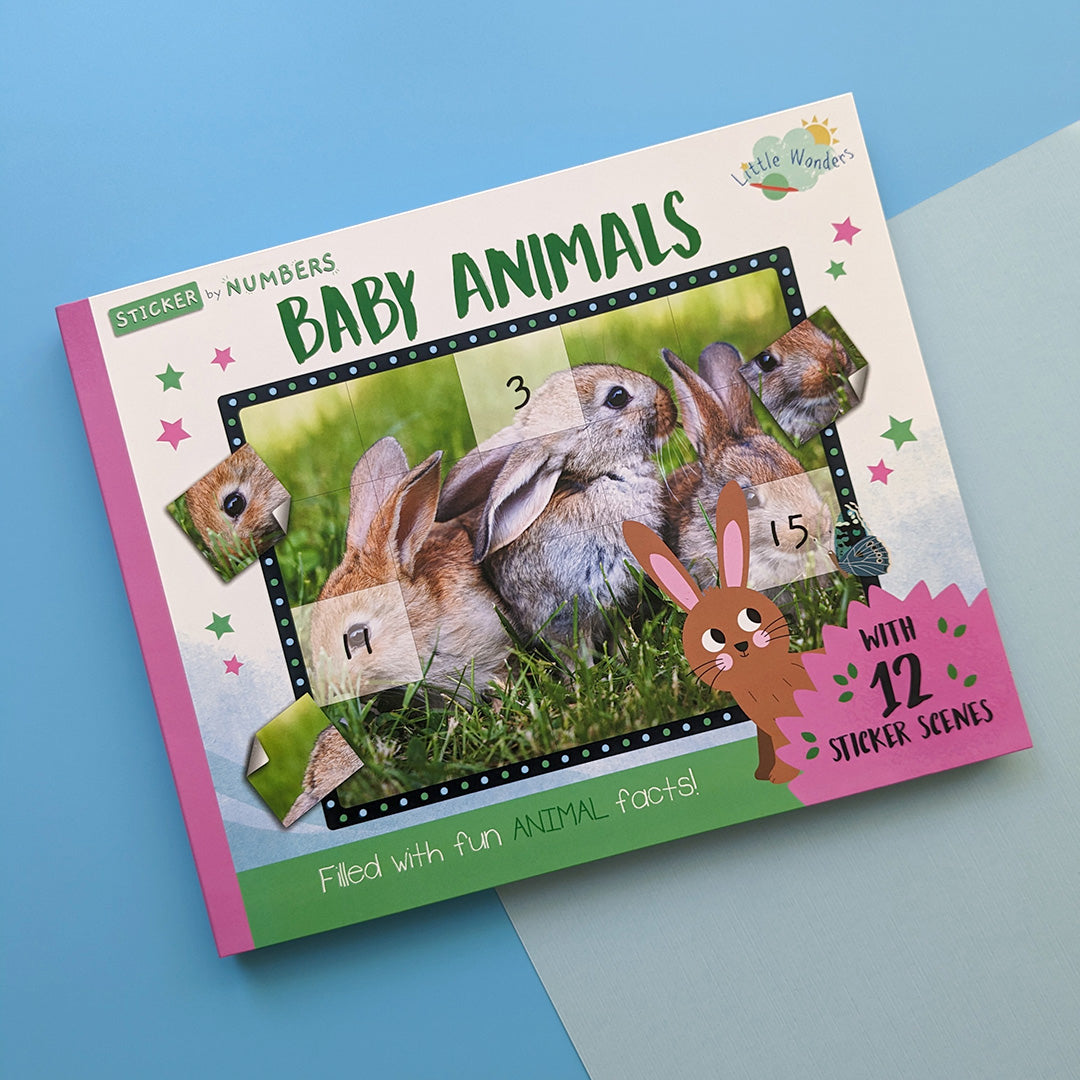 Baby Animals - Children’s Sticker By Number Activity Book