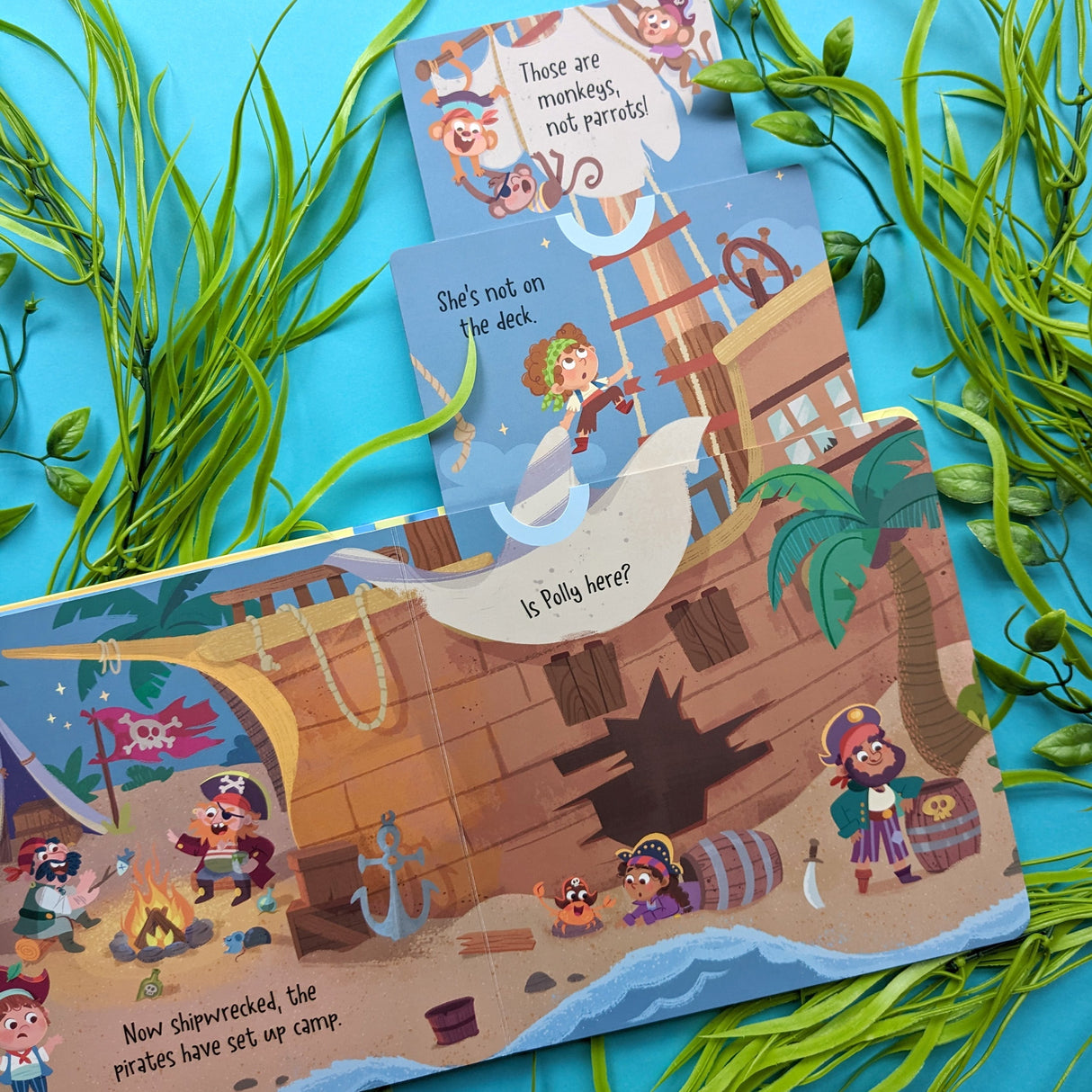 Where’s My Parrot? Children’s Giant Pull-Tab Adventure Book