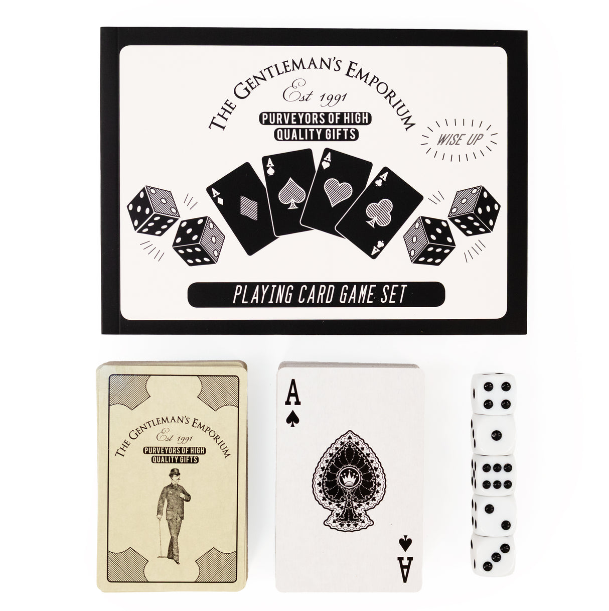 The Gentlemen’s Emporium - Playing Card & Dice Set in Gift Box