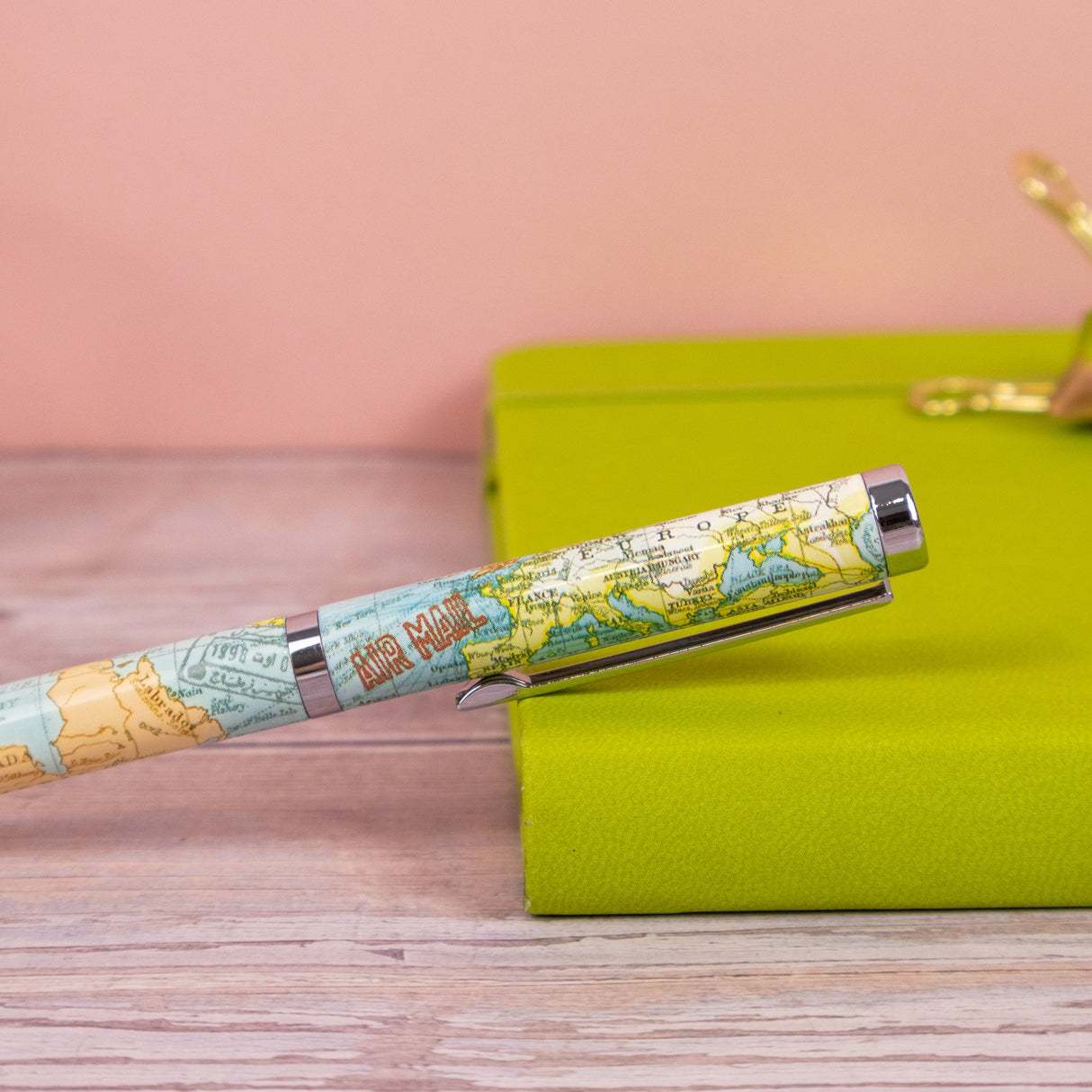 Vintage Map Ballpoint Pen in Gift Box