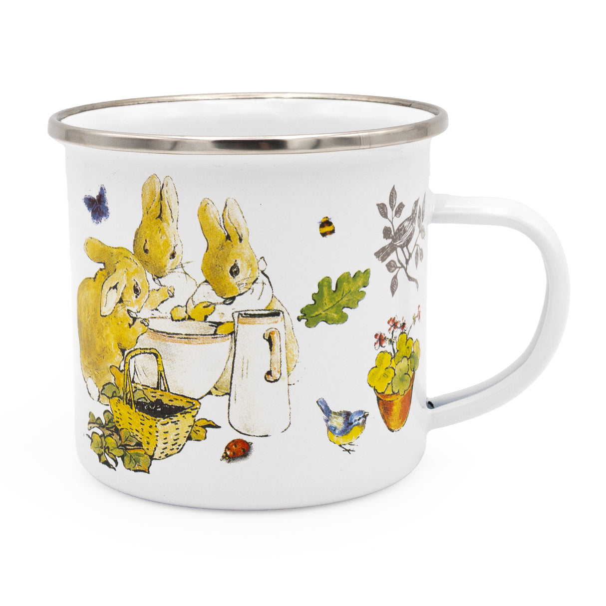 Flopsy Bunnies Enamel Mug - Classic Beatrix Potter Design