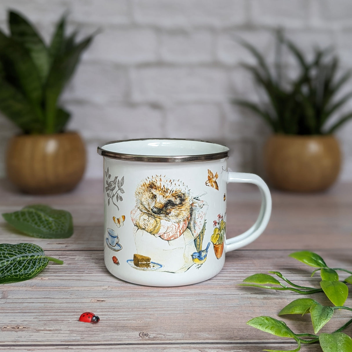 Mrs. Tiggy-Winkle Enamel Mug - Classic Beatrix Potter Design