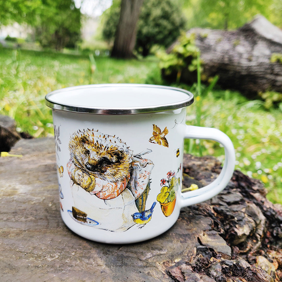 Mrs. Tiggy-Winkle Enamel Mug - Classic Beatrix Potter Design