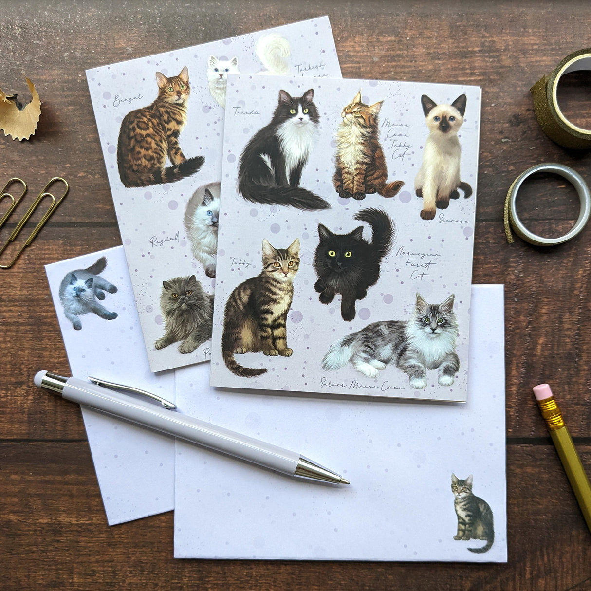 Cats Notecard & Pen Gift Set