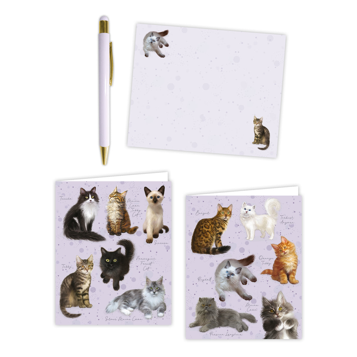 Cats Notecard & Pen Gift Set