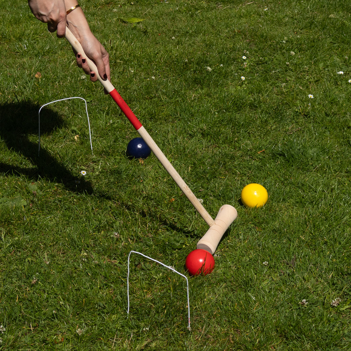 Traditional Wooden Croquet Set - Outdoor Garden Game