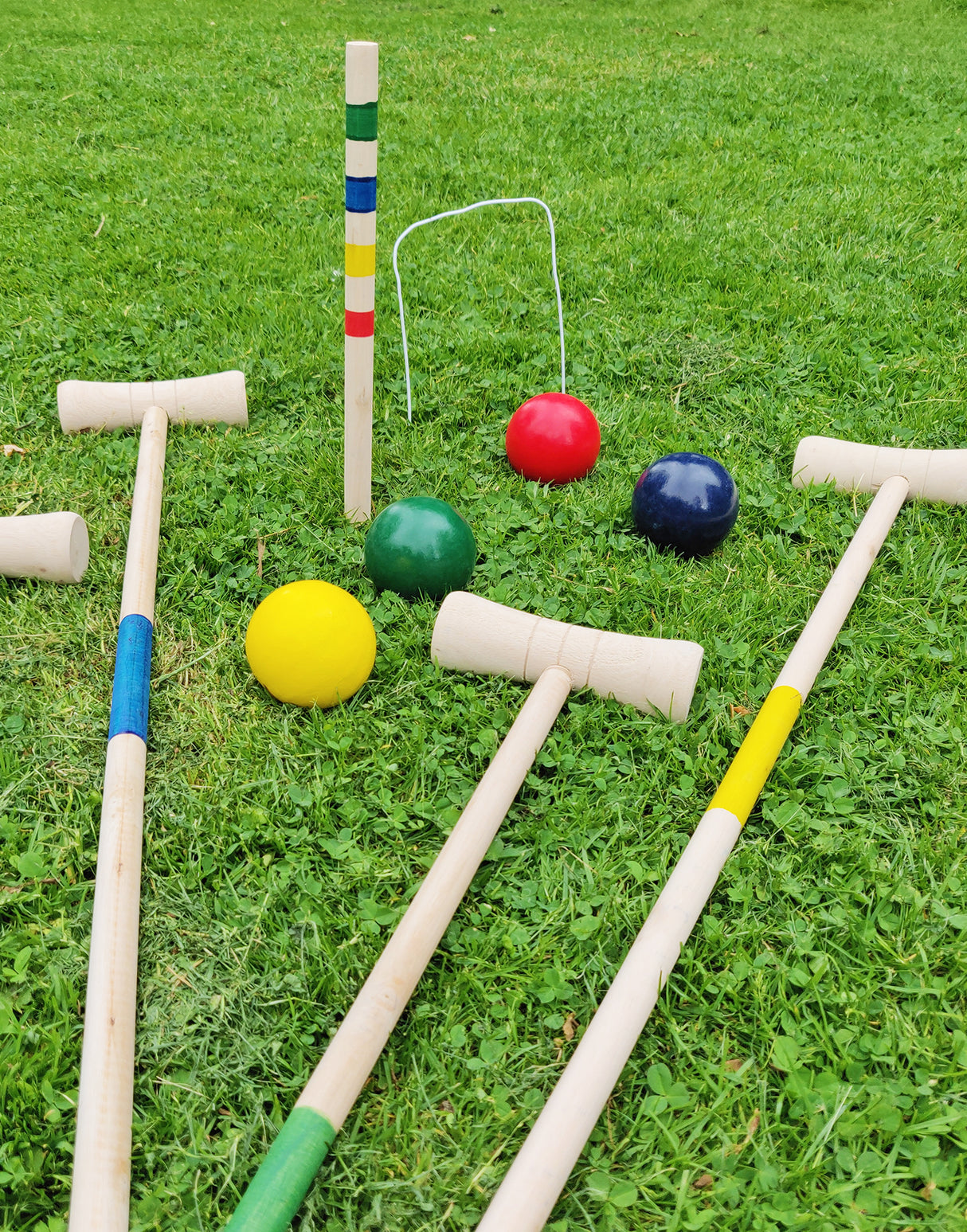 Traditional Wooden Croquet Set - Outdoor Garden Game