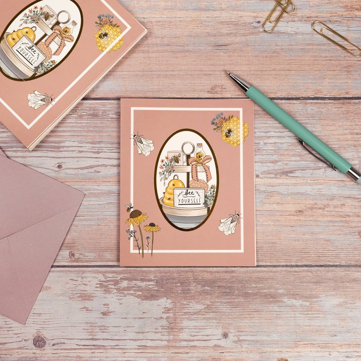 Bee Yourself Note Cards, Envelopes & Pen Set