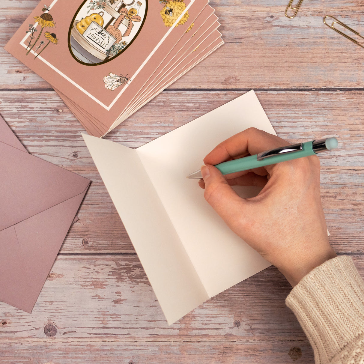 Bee Yourself Note Cards, Envelopes & Pen Set