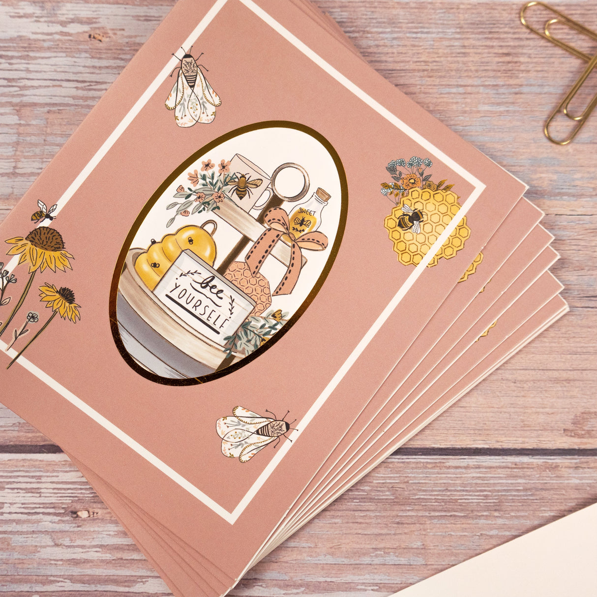 Bee Yourself Note Cards, Envelopes & Pen Set