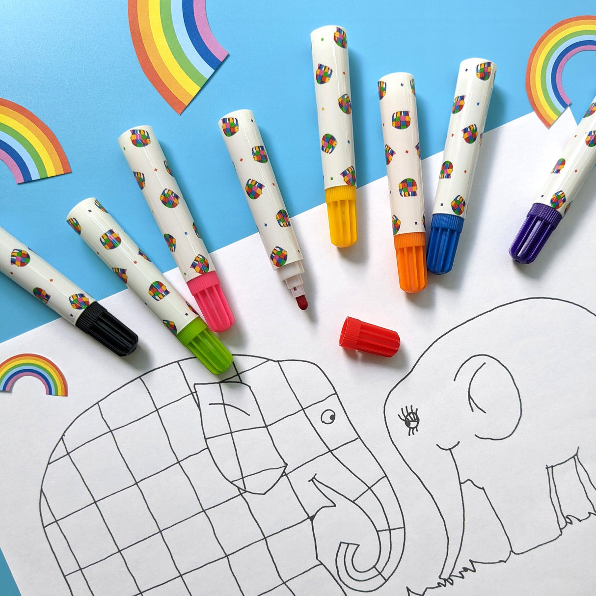 Elmer Set of 8 Jumbo Marker Pens