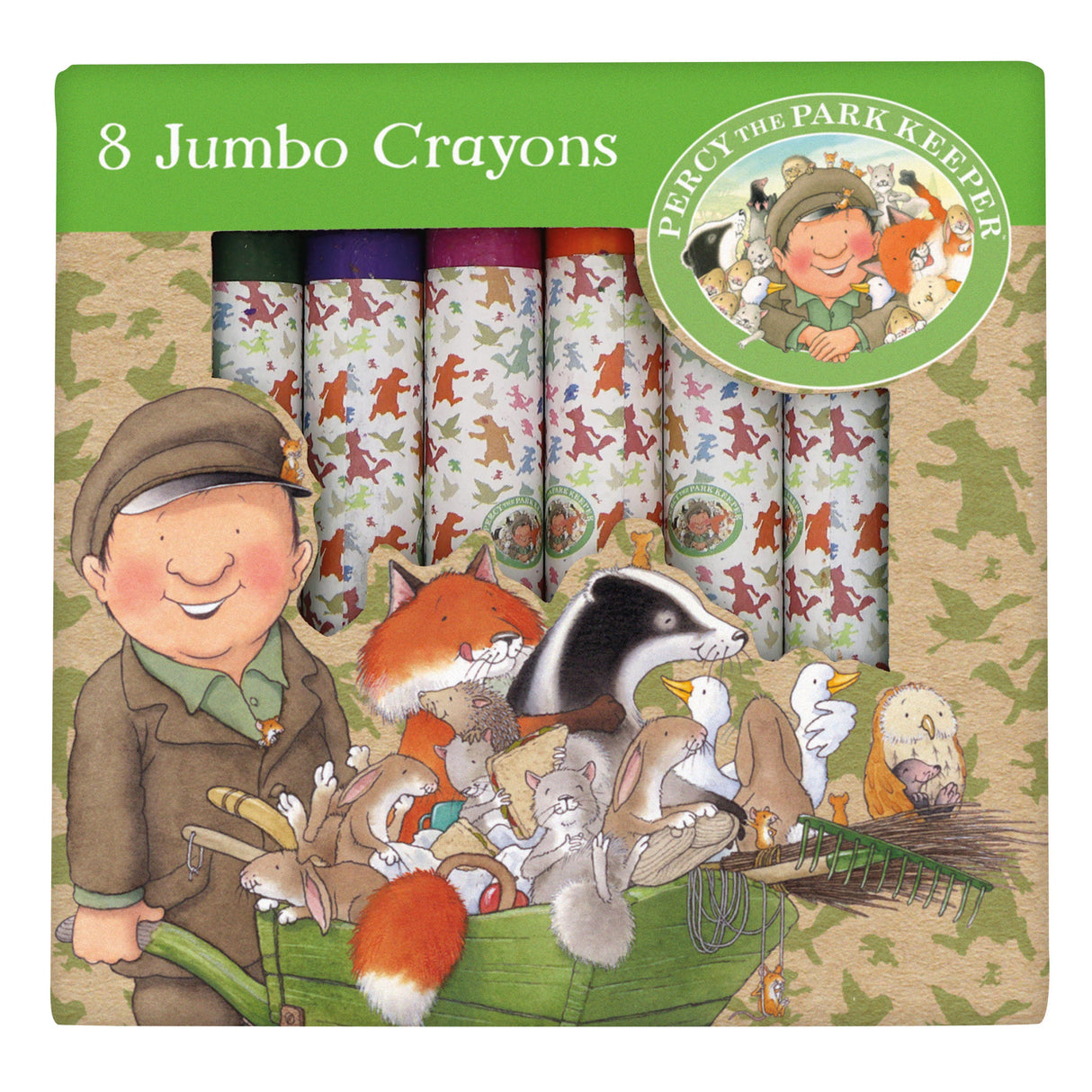 Percy The Park Keeper Set of 8 Jumbo Crayons