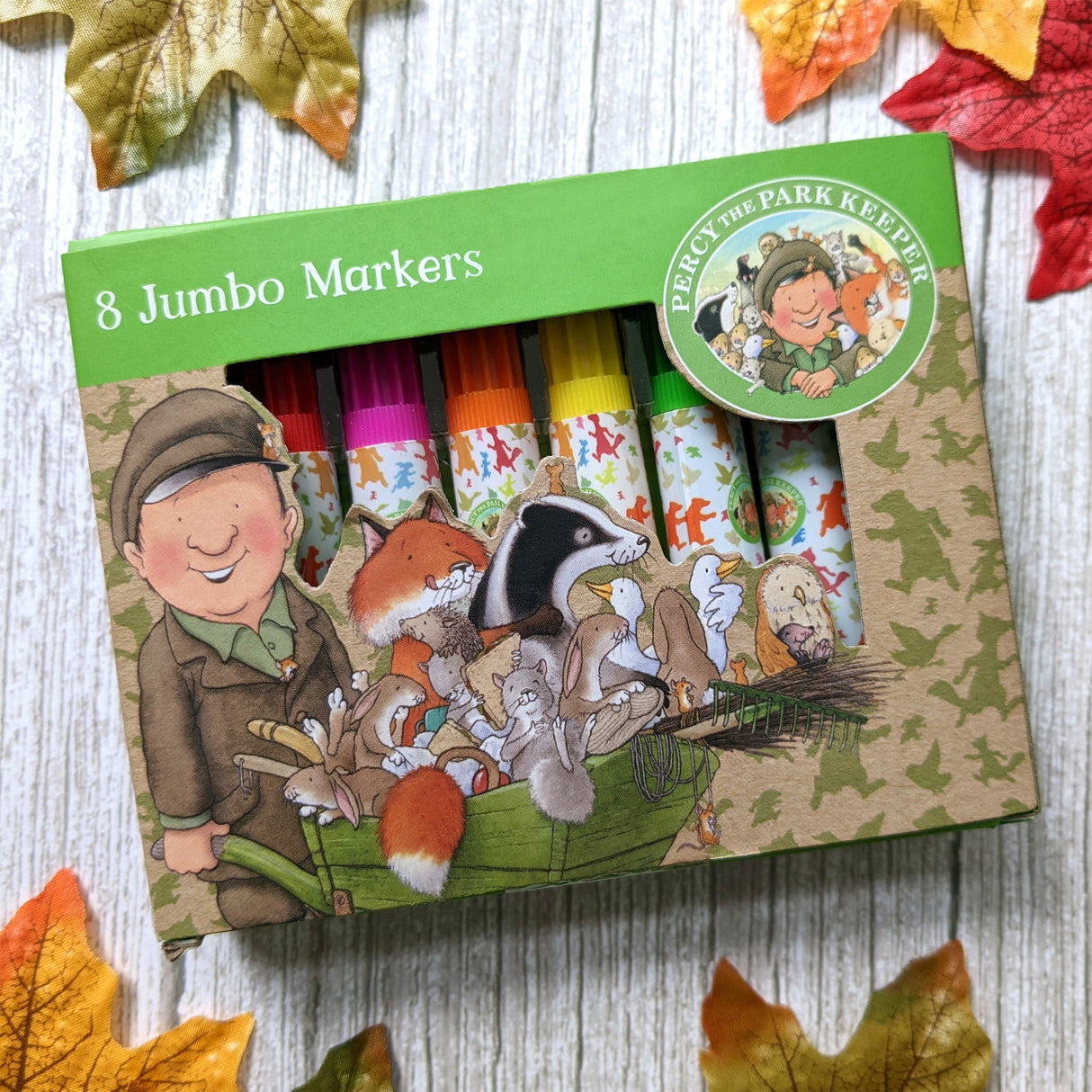 Percy The Park Keeper Set of 8 Jumbo Marker Pens