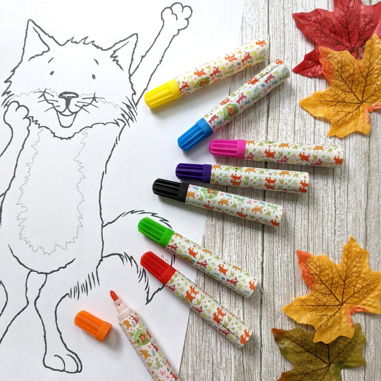 Percy The Park Keeper Set of 8 Jumbo Marker Pens