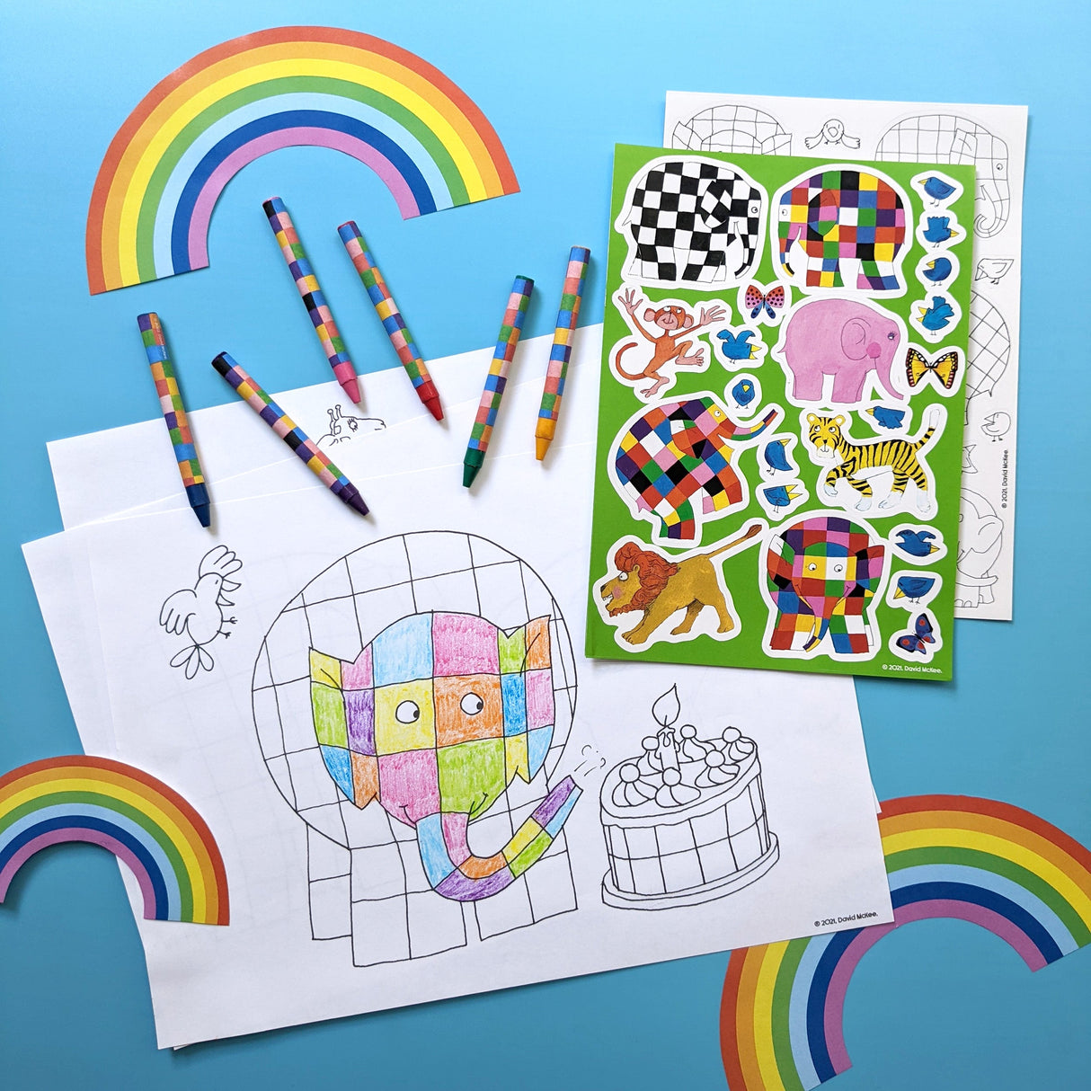 Elmer Children's Colouring Set