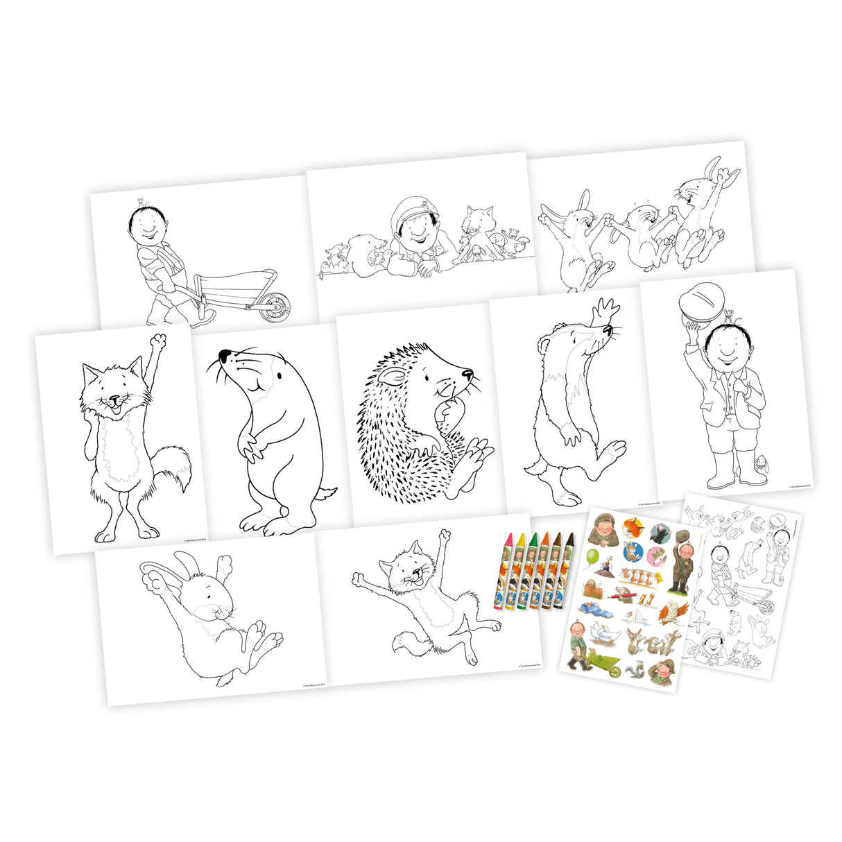 Percy The Park Keeper Children's Colouring Set