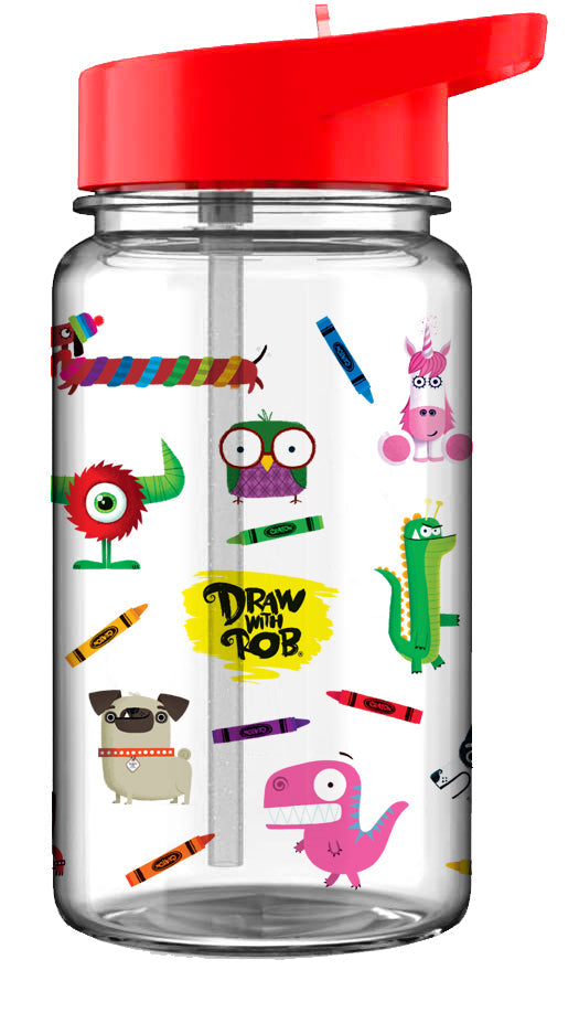 Draw With Rob Children’s Water Bottle - 500ml and BPA Free