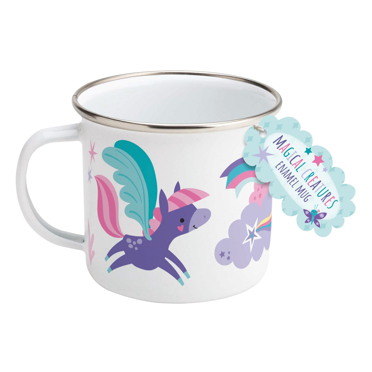 Magical Creatures Enamel Mug – Fantasy Design