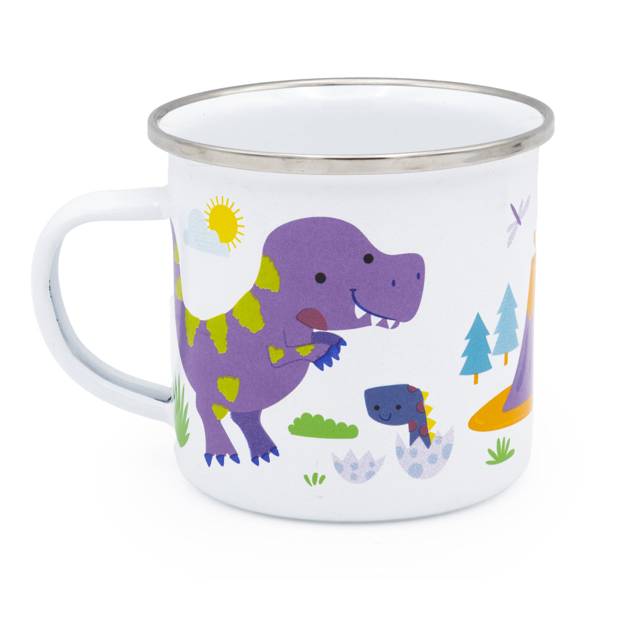 Dinosaurs Enamel Mug - Fun Prehistoric Design for Kids