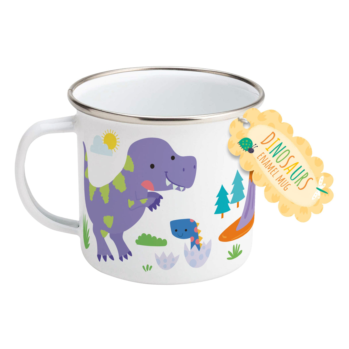 Dinosaurs Enamel Mug - Fun Prehistoric Design for Kids