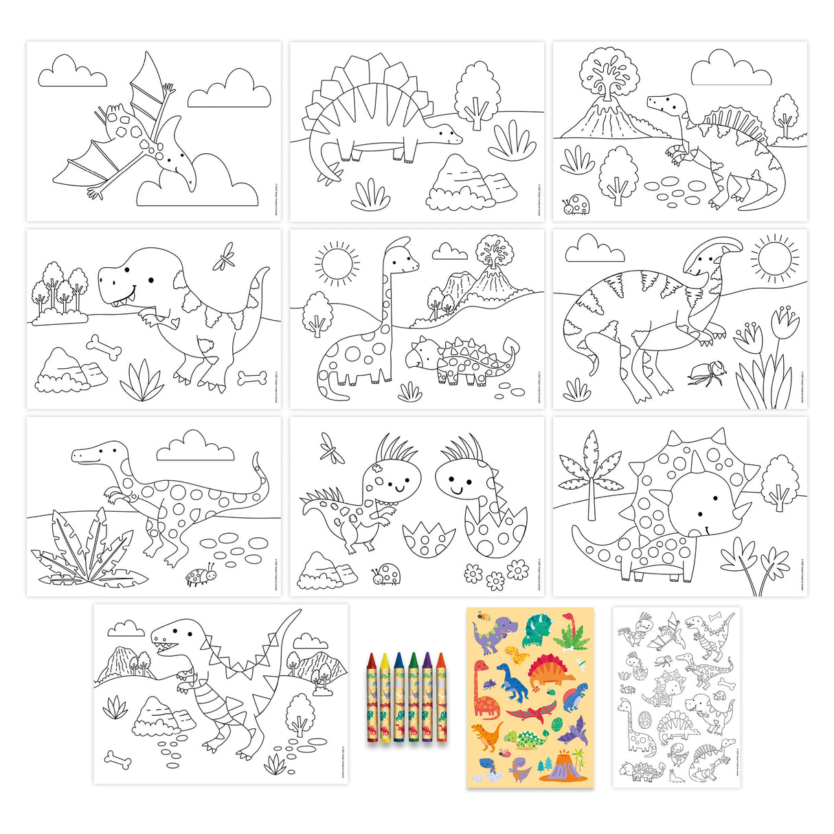 Dinosaurs Children's Colouring Set