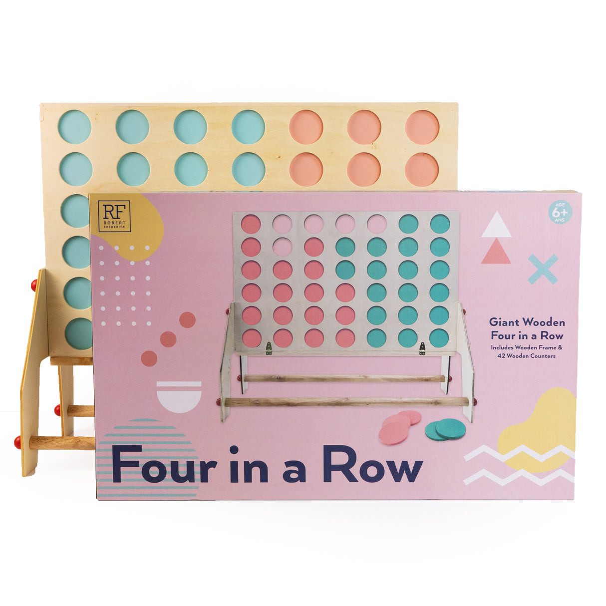 Giant Four in a Row - Classic Wooden Strategy Game